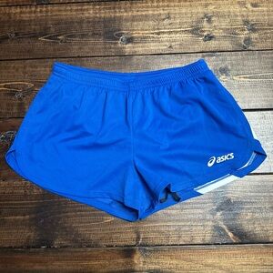 Asics Blue Athletic Shorts Lightweight Moisture-Wicking